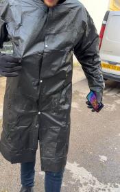 Manteau imperméable à capuche transparent, léger et réfléchissant,