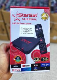 Tv Box StarSat SA16 Extra 2G 16G 8K Android 14 (4 abonnement iptv 12 moi gratuite)