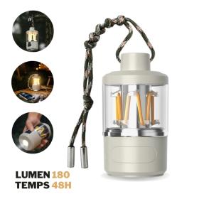 Lanterne Led Portable d'extérieur avec chargement de Type C, Power Bank,  lampe de tente, fonction batterie externe