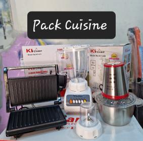 Pack Cuisine hachoir inox + panineuse +blender 2in1