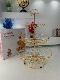 Panier à Fruits en Métal à 3 Niveaux – سلة فواكه معدنية بثلاث طبقات